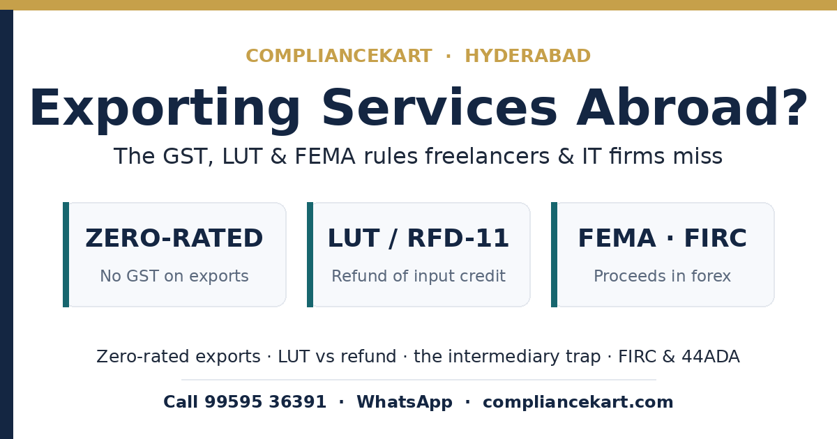 Freelancer tax in Hyderabad - compliance for IT contractors and consultants, ComplianceKart